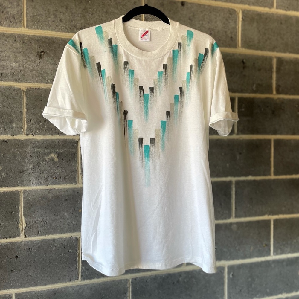 Vintage - Jerzees - XLarge - White - Single Stitch Short Sleeved Graphic Tee